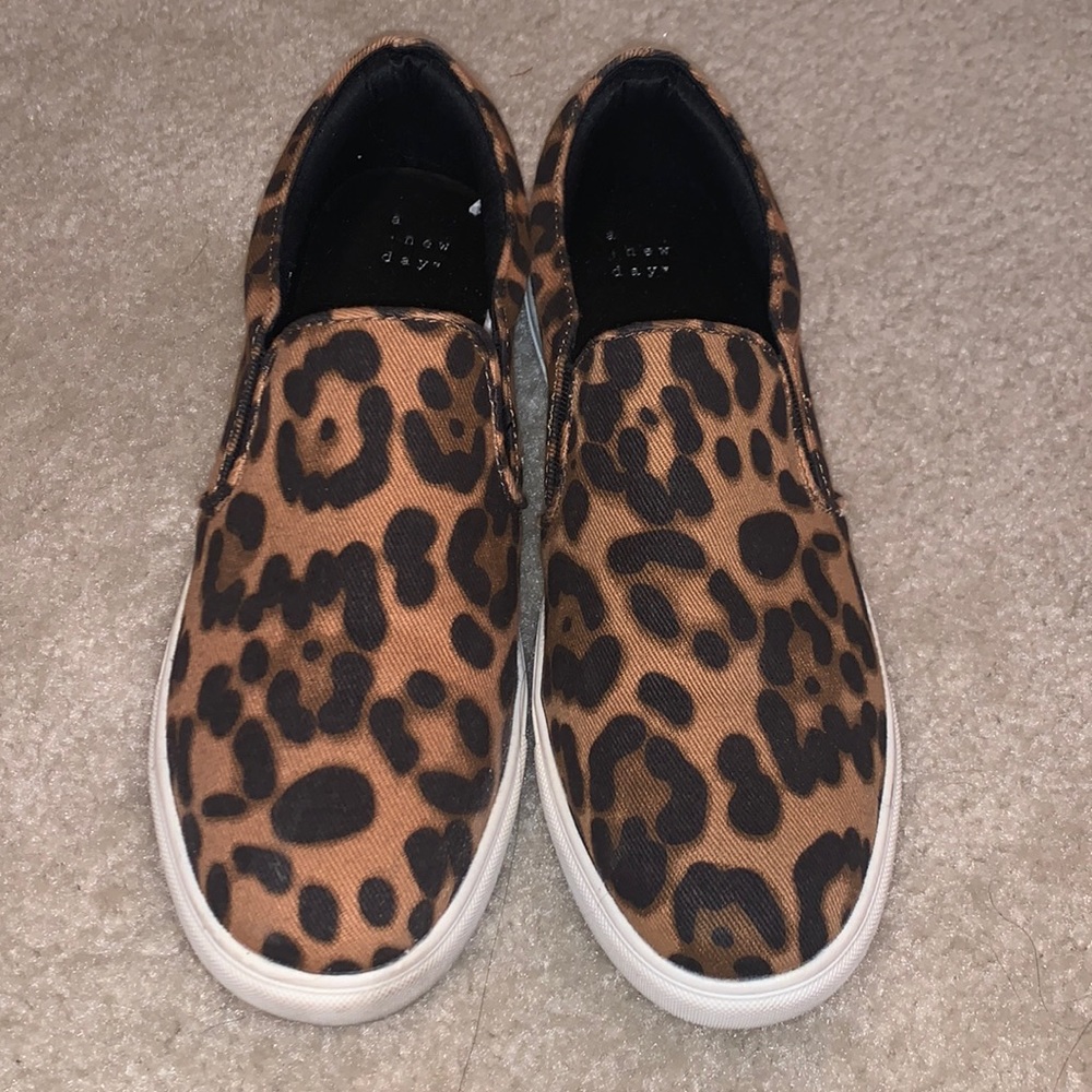 A New Day Leopard Slip On Shoes Size 10
